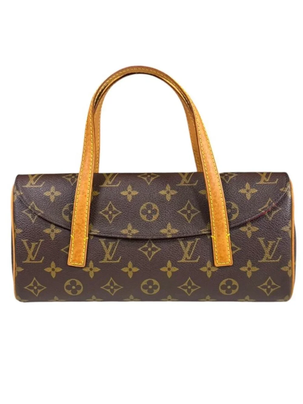 Louis Vuitton Sonatine Monogram Handbag Canvas Brown Vintage